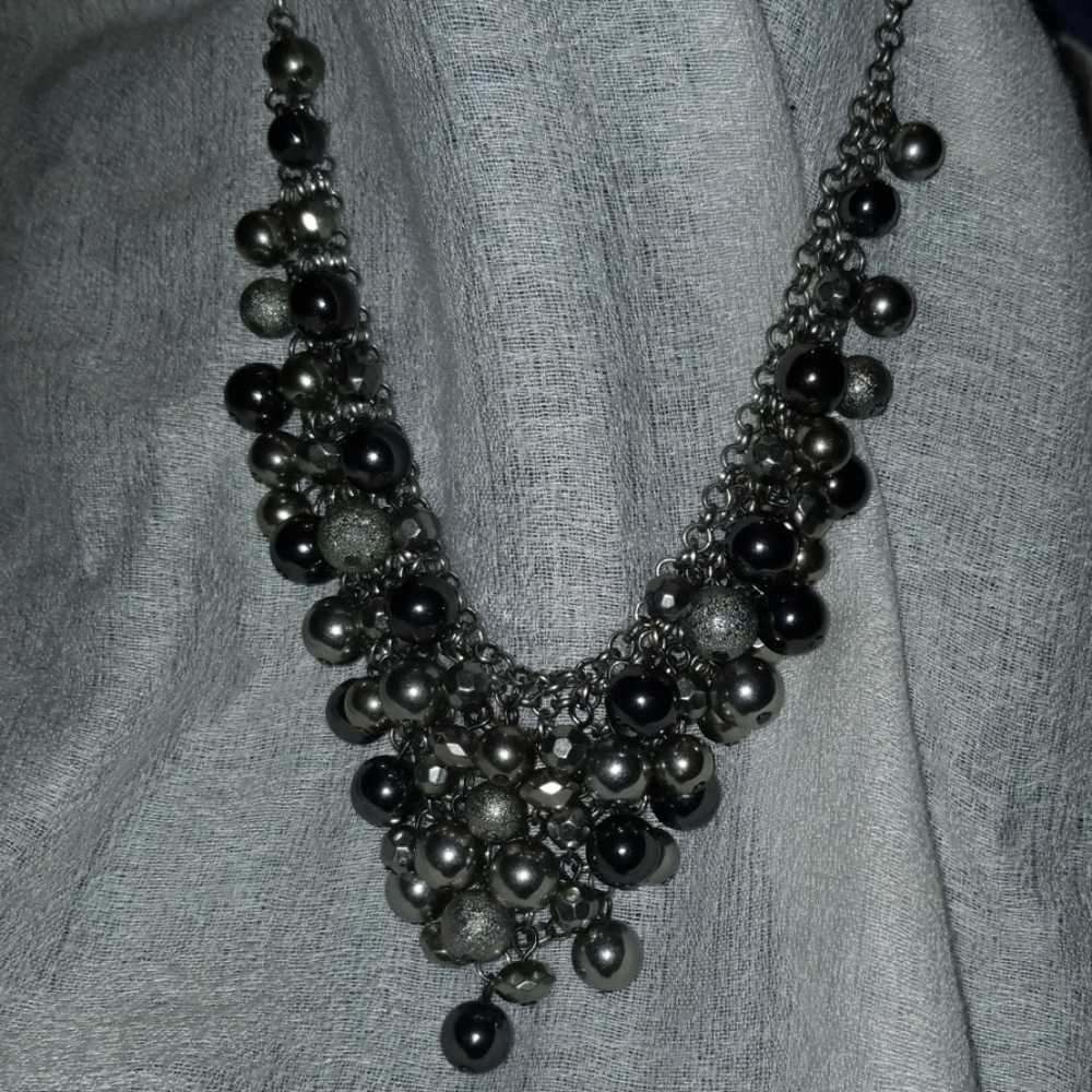 Waterfall bead necklace